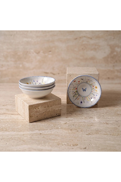 Güral Porselen Flora Set of 4 10 cm Porcelain Bowls