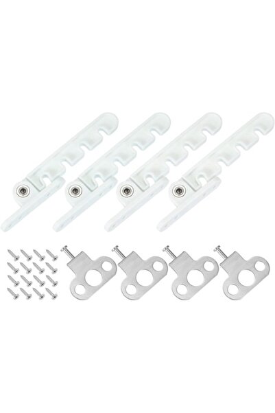STARSTAR Window Limiters Safety Devices 4 Sets Limiters Latches Adjustable Pi...