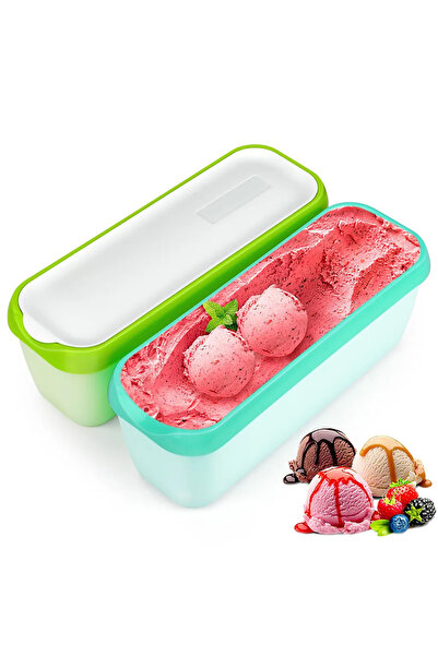 STARSTAR Ice cream storage containers, 1.5L, 2-pack, BPA-free, with lids, spa...
