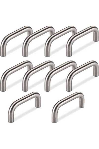 STARSTAR 10 solid stainless steel curved handles, Ø 10 mm / center distance 6...