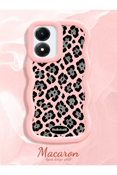 CHICASELUX Vivo Y02S Compatible Wavy Frame Leopard Print High Quality Silicon...