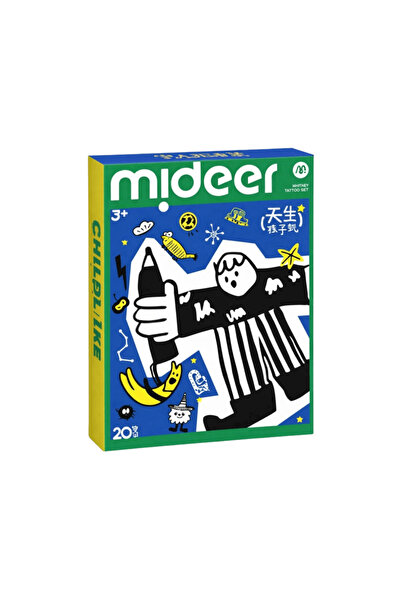 Mideer ملصقات الوشم الأساسية الممتعة - باللون الأزرق
