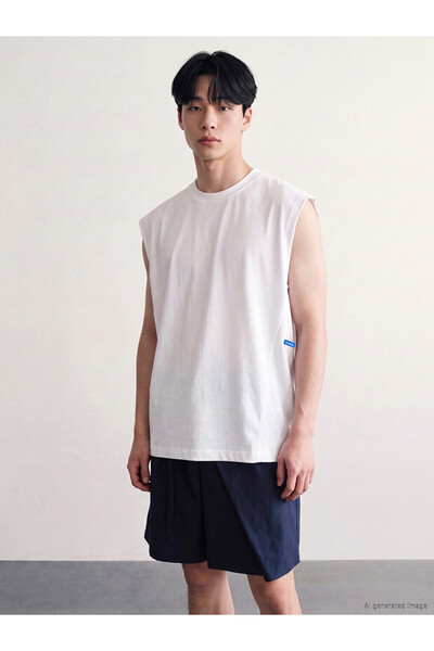 LC Waikiki Xside White Crew Neck Men's Sleeveless T-Shirt