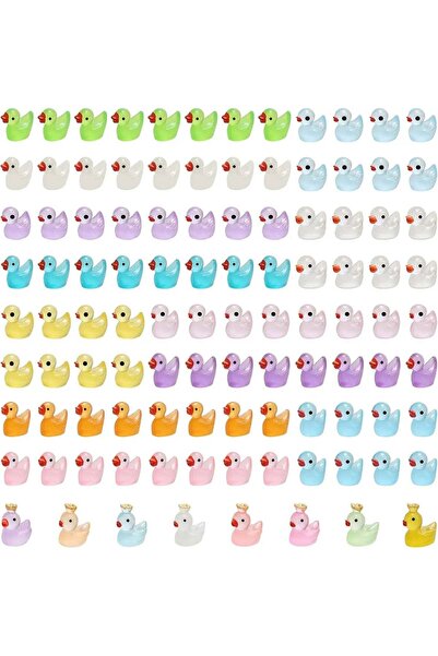OEM Set de 104 figurine miniaturale de rațe din rășină, fosforescente, 20 de ...