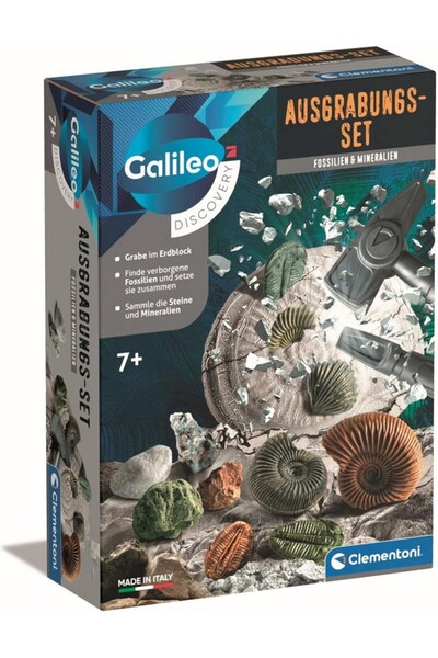 CLEMENTONI Joc educativ de excavatii Galileo Discovery Fosile si minerale, li...