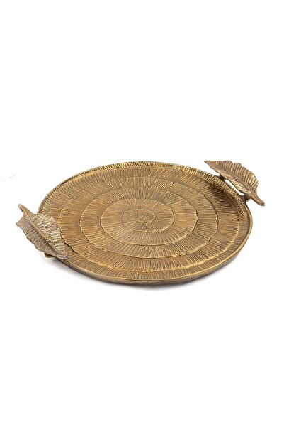 Mikasa Moor Antique Gold Leaf Tray with Handles 53X46X7Cm
