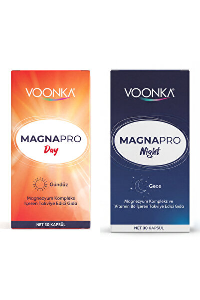 Voonka Magnapro Day Magnezyum Kompleks 30 Kapsül + Magnapro Night Magnezyum K...