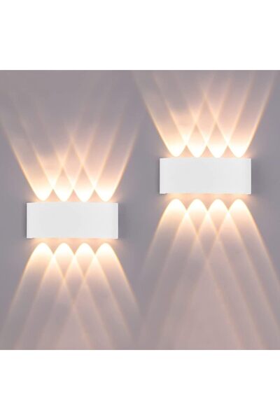 Dotail Set de 2 aplice LED de perete, două surse de lumină, 16W, 1600 lm, 300...