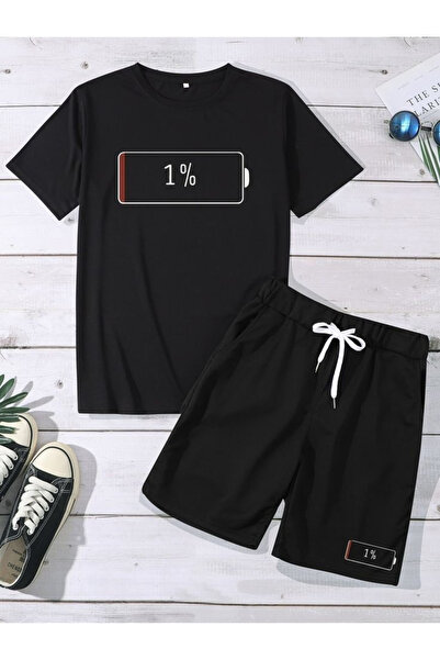 bellanova Unisex Printed T-Shirt and Shorts Set