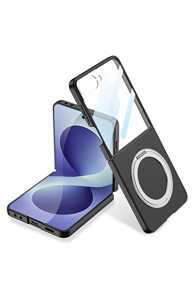 Nezih Case Galaxy Z Flip 8 Uyumlu Magsafe Sarj Destekli Halka Yüzüklü Standlı...