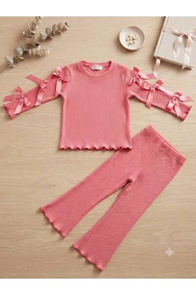 renkli diyar Girl's long sleeved top and bottom set for daily use, daycare, k...