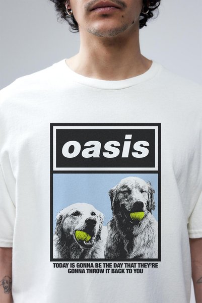 Tee&more. Tricou unisex oversize premium cu imprimeu Oasis
