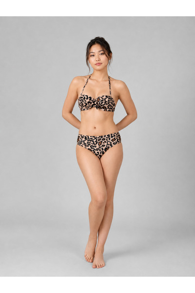 JOLT Set bikini cu susținere pentru talie înaltă pentru femei – Set de costum...