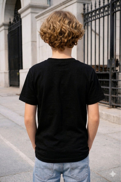 STİL-X Lamine Yamal Printed Crewneck Children's and Youth T-Shirt, Soft Textured Soft Fabric