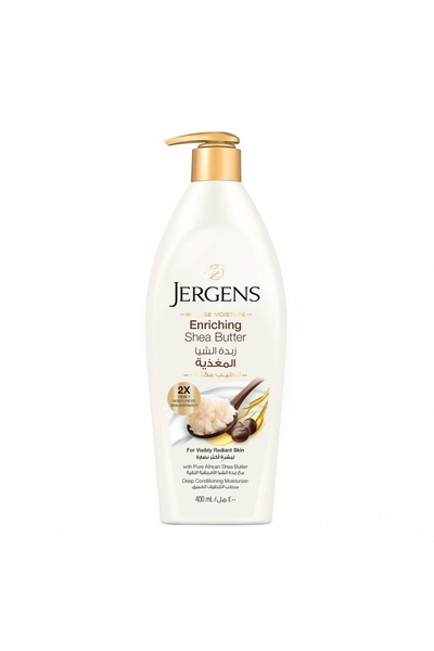 Jergens مرطب التلطيف العميق جيرجنز زبدة الشيا المغذية - ترطيب مكثف - 400 مل