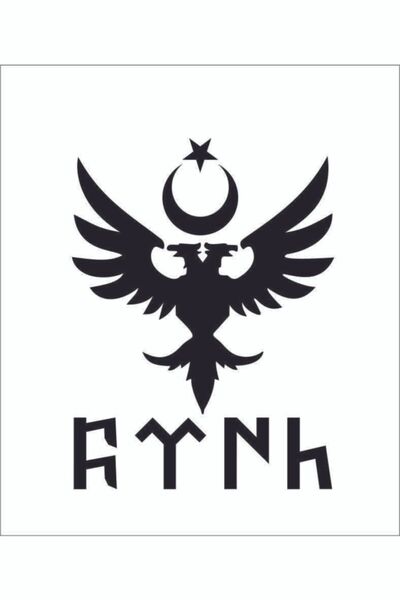 Hediyeni Al Eagle Double Headed Turkish Written Sticker Vehicle, Car, Motorcy...