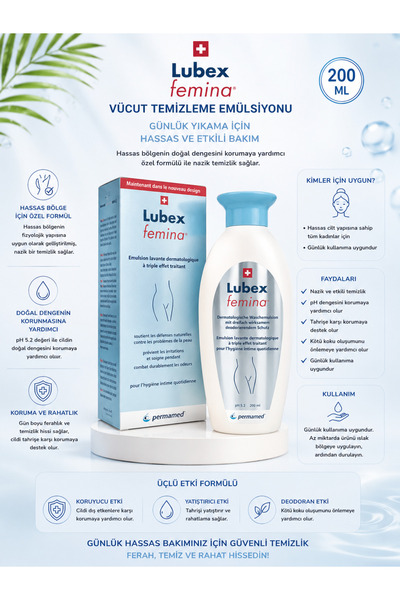 Lubex Femina Vücut Temizleme Emülsiyonu 200 ml