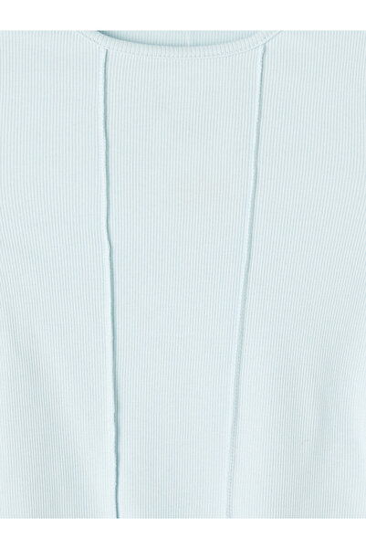 LC Waikiki Crew Neck T-Shirt for Girls with Stitching Detail