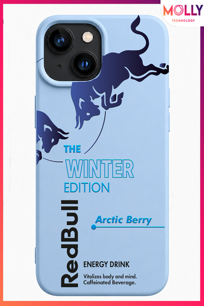 Molly iPhone 15 İçin Bebe Mavisi The Winter Edition Desenli İçi Kadife Siliko...