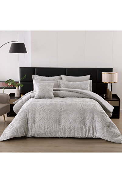 Alhabib bedding مفرش نارين صيفي مزدوج رصاصي يناسب سرير مقاس 200x200 سم عدد ال...