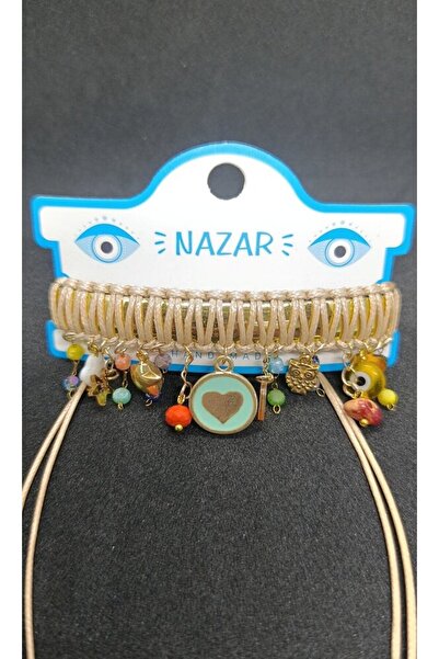 ndjewelry Alaçatı Mint Love Leather String Bracelet & Anklet – Beige