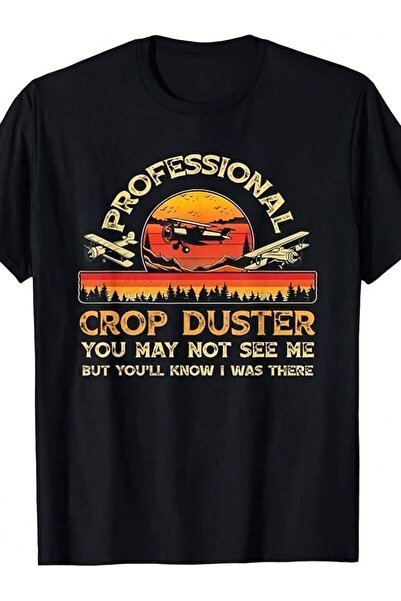 k222 Funny Fart Joke T-Shirt For Men & Women - Professional Crop Duster Graph...
