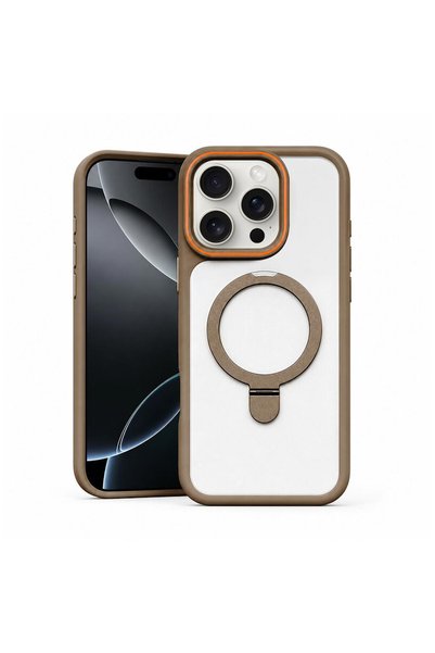 Zebana Apple iPhone 12 Pro Max Compatible Case with Magring Stand Silicone Ca...
