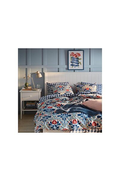 IKEA Double Duvet Cover Set, Multi-Colored Floral Pattern, 240X220/50X60 cm