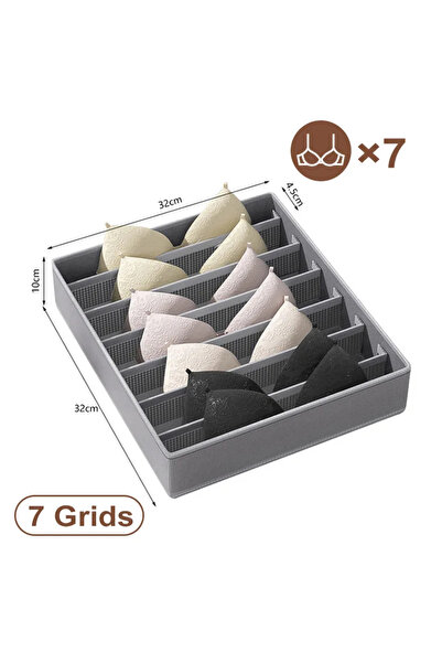 Choice22 7grids-gray Sports Bra Underwear Organizer Storage Box Panties Socks...