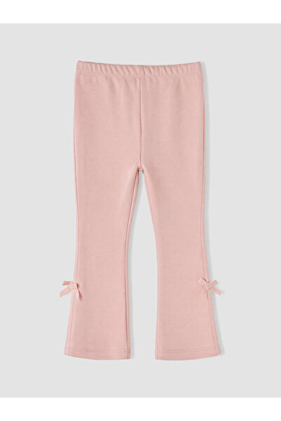 LC Waikiki Pink Bow Detailed Spanish Style Baby Girl Leggings