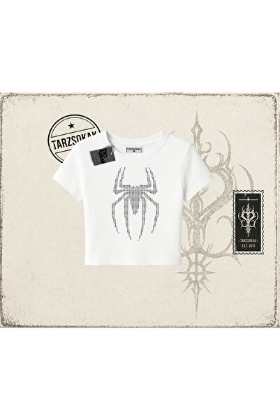 Tarzsokak Unisex Spider-man Oversize Unisex Tişört Beyaz