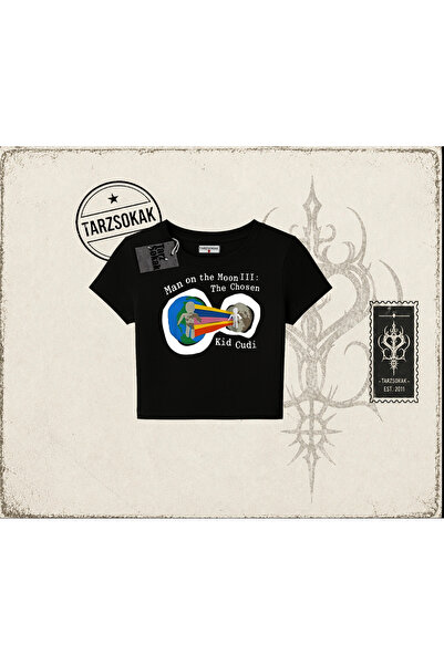 Tarzsokak Unisex majica Man On The Moon 3 Kid Cudi za žene i bebe, bela