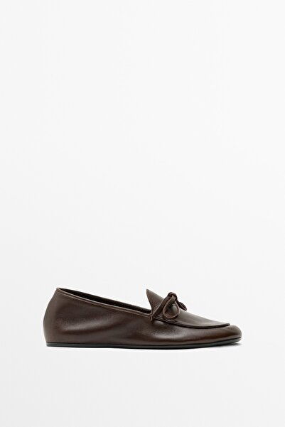 Massimo Dutti Deri fiyonklu makosen