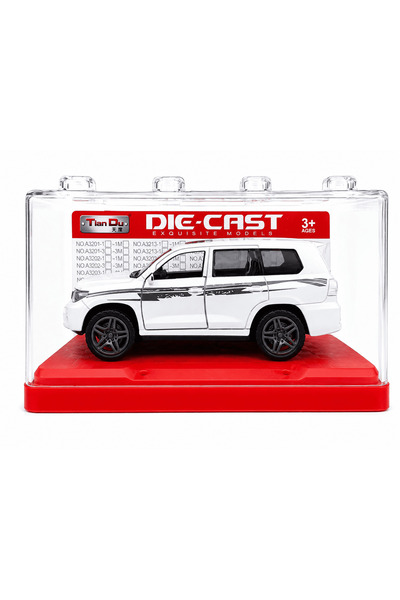 Tian Du 1:32 Scale Diecast Metal Car Model with Acrylic Display Box - Pull Ba...