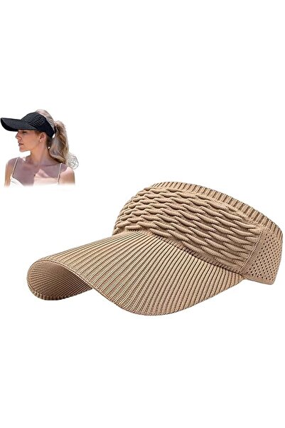 STARSTAR Women's knitted running sun hat, wide brim, UV protection, suitable ...