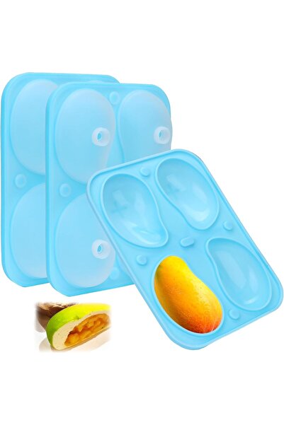 STARSTAR 3-Piece 3D Mango Silicone Mold Set: Includes 4-Cavity Baking Molds, ...