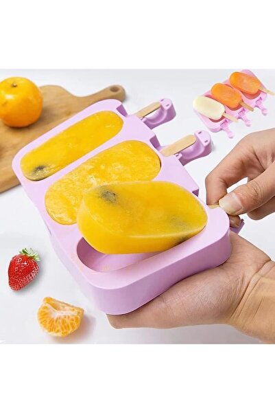 STARSTAR Two-piece ice cream mold set, 100 ice cream sticks, silicone ice cre...