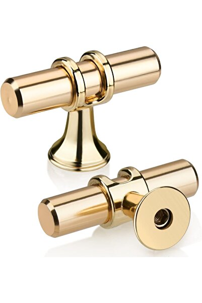 STARSTAR 10 gold-tone T-shaped drawer handles, kitchen furniture handles, sin...
