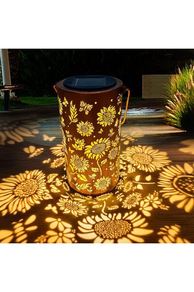STARSTAR Sunflower Solar Lights Waterproof Outdoor Hanging Solar Lights Decor...