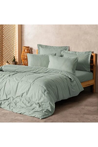 OEM Set de fețe de pernă + față de pernă, bumbac, 135x200 cm + 80x80 cm, verde