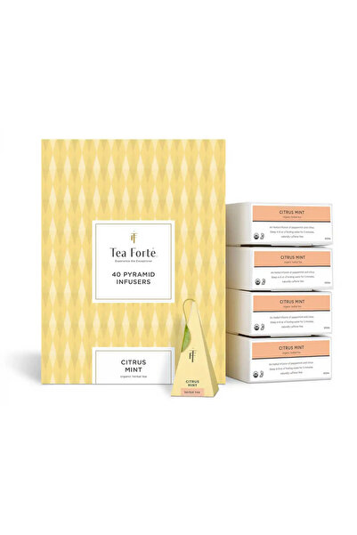 Tea Forte Цитрусов ментов чай – кутия с 40 чаени пирамидки