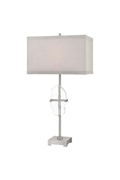 Siera Silver Table Lamp with Crystal Base D 3645 – Modern Design with a Touch...