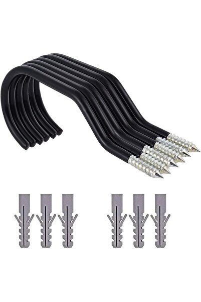 STARSTAR 6-Piece Bicycle Hook Set, Heavy Duty Bicycle Storage Hook Set, Suita...
