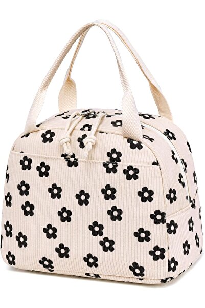 STARSTAR Cute Corduroy Lunch Bag for Women and Men, Reusable Insulated Lunch ...