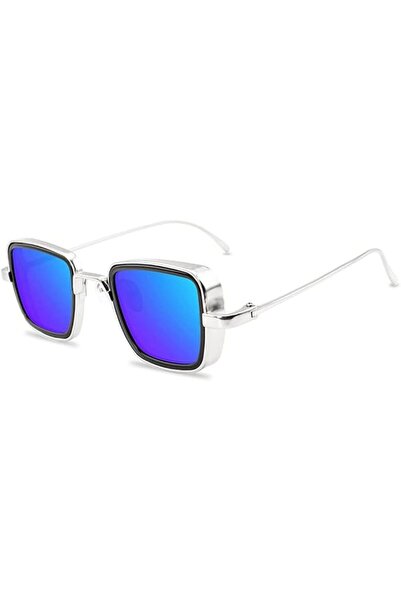 STARSTAR Women's sunglasses, men's square sunglasses, retro style, blue