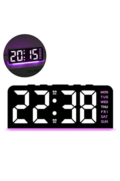 STARSTAR Multifunctional LED Alarm Clock – Color-changing Night Light, 12/24 ...