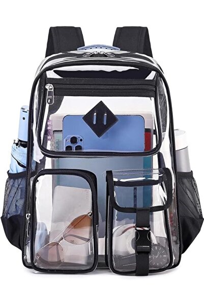STARSTAR PVC Transparent Backpack - Sturdy and durable transparent backpack -...