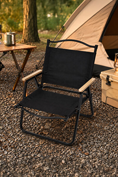 Vadi Ahşap Kollu Katlanabilir Kamp Sandalyesi Yönetmen Tipi Outdoor Piknik Ba...