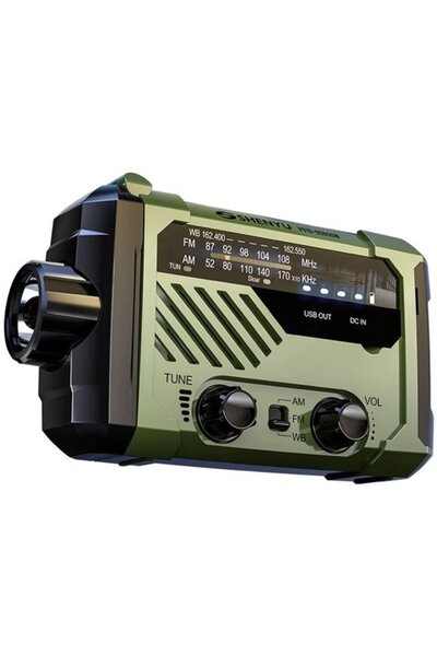STARSTAR Emergency solar hand crank radio, high-tech military survival AM/FM ...