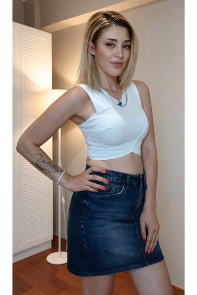 DENİM CROP BODY